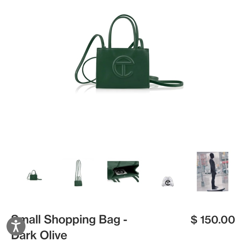 Telfar Mini Olive Green Purse - Barely Worn